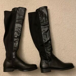 Harper Black Over the Knee Boots